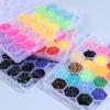 24 Gird Jelly AB Crystals Resin Nail Beauty DIY Jewelry Accessories Rainbow AB Resin Flatback Rhinestones Kit, Jelly Rhinestones Mixed Color Round Shape for Nail Crafts Tumbler (B-4mm) view 3