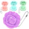 FRCOLOR Empty Eyeshadow Palette Rose Shaped Lipstick Case with Mirror Refillable Mini Makeup Box Travel Cosmetics Container Sample for Powder 4pcs view 4