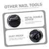 KALLORY Nail Brush Storage Japanese Makeup Brushes Rolling Case Makeup Brush Roll up Case Manicure Pen Holder Nail Pen Bag Nail Pen Holder Nail Salon Supplies Fabric Black Multifunction view 2