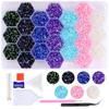 24pc Jelly AB Crystals Resin Nail Beauty DIY Jewelry Accessories Rainbow AB Resin Flatback Rhinestones Kit, Mixed Color Round Shape for Nail Crafts Tumbler (C-3mm) view 1