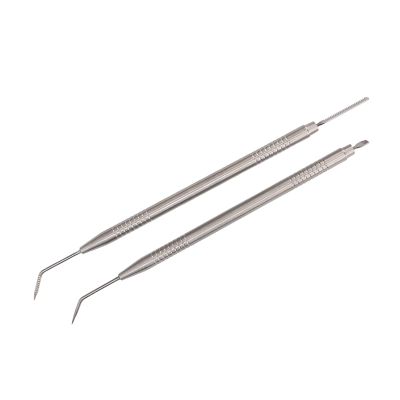 2 Pieces Eyelash Perm Tool,Lash Separator Tint Tool,Stainless Steel Lash Rods Tool with Comb for Eyelash Eyebrow Perming Tinting Curling Extensions (silver)