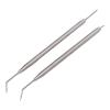 2 Pieces Eyelash Perm Tool,Lash Separator Tint Tool,Stainless Steel Lash Rods Tool with Comb for Eyelash Eyebrow Perming Tinting Curling Extensions (silver) view 2