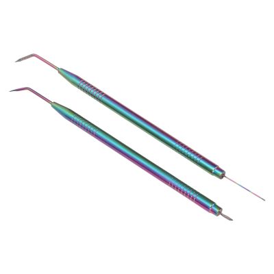 Brrnoo 2 Pieces Eyelash Perm Tool,Lash Separator Tint Tool,Stainless Steel Lash Rods Tool with Comb for Eyelash Eyebrow Perming Tinting Curling Extensions (Colorful)