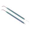 Brrnoo 2 Pieces Eyelash Perm Tool,Lash Separator Tint Tool,Stainless Steel Lash Rods Tool with Comb for Eyelash Eyebrow Perming Tinting Curling Extensions (Colorful) view 1
