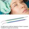 Brrnoo 2 Pieces Eyelash Perm Tool,Lash Separator Tint Tool,Stainless Steel Lash Rods Tool with Comb for Eyelash Eyebrow Perming Tinting Curling Extensions (Colorful) view 2