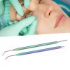 Brrnoo 2 Pieces Eyelash Perm Tool,Lash Separator Tint Tool,Stainless Steel Lash Rods Tool with Comb for Eyelash Eyebrow Perming Tinting Curling Extensions (Colorful) view 3