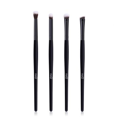 MSQ Eyeshadow Brushes Set 4pcs Makeup Eye Brushes Eyeshadow Blending Brush Eyebrow Highlighter Brush Beauty Brushes - Black