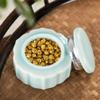 Healvian 3pcs Ceramic Storage Jars with Lids for Cream Lip Balm and Cosmetics Round Travel Containers for Use view 2
