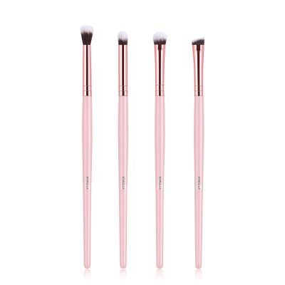 MSQ Eyeshadow Brushes Set 4pcs Makeup Eye Brushes Eyeshadow Blending Brush Eyebrow Highlighter Brush Beauty Brushes,Pink