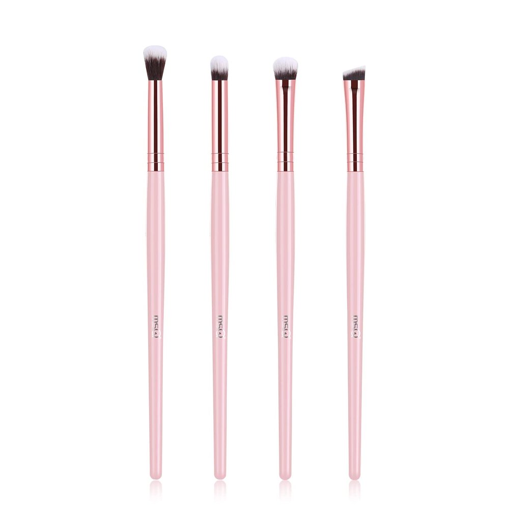 MSQ Eyeshadow Brushes Set 4pcs Makeup Eye Brushes Eyeshadow Blending Brush Eyebrow Highlighter Brush Beauty Brushes,Pink