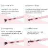 MSQ Eyeshadow Brushes Set 4pcs Makeup Eye Brushes Eyeshadow Blending Brush Eyebrow Highlighter Brush Beauty Brushes,Pink view 2