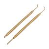 2 Pieces Eyelash Perm Tool,Lash Separator Tint Tool,Stainless Steel Lash Rods Tool with Comb for Eyelash Eyebrow Perming Tinting Curling Extensions (Gold) view 1