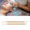 2 Pieces Eyelash Perm Tool,Lash Separator Tint Tool,Stainless Steel Lash Rods Tool with Comb for Eyelash Eyebrow Perming Tinting Curling Extensions (Gold) view 2