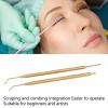 2 Pieces Eyelash Perm Tool,Lash Separator Tint Tool,Stainless Steel Lash Rods Tool with Comb for Eyelash Eyebrow Perming Tinting Curling Extensions (Gold) view 4