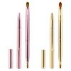 2 Pack Retractable Lip Brush for Lipstick Lip Gloss Double-Ended Lip Makeup Brushes with Cap Lipstick Brush Applicator Travel view 1