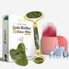 Cipzi Face Massager For Women Reusable Silicon Ice Cube Roller Massage And 100% Natural Jade Roller with Gua Sha Stone Set Facial Roller For Skin Eye Neck Body view 1