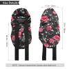 AWAYTR Long Satin Bonnet for Women - Double Layer Elastic Silk Bonnet for Braids Hair Sleeping Cap with Tie Band (Flower C) view 2