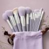 13pcs Make Up Brushes Tool Kit for Home Beauty Salon, Handheld Soft Blending Cosmetics Brushes Kit for Face Powder Concealer, Easy Using Beauty Brushes Set for Beginners and Makeup Lovers(Purple) view 1