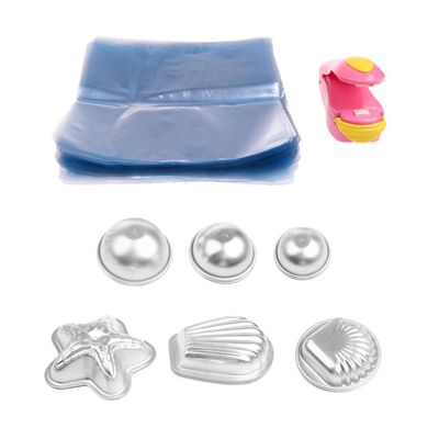 pistro Blesiya DIY Aluminum Alloy Bath Mold Shrink Soap Wrap Set - C