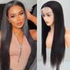 13x4 Lace Front Human Hair Wigs (18inch,180% Density) Brazilian Remy Straight Natural Color Wigs For Black Women Pre plucked Transparent Glueless Lace Wig With Baby Hair view 2