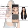 13x4 Lace Front Human Hair Wigs (18inch,180% Density) Brazilian Remy Straight Natural Color Wigs For Black Women Pre plucked Transparent Glueless Lace Wig With Baby Hair view 4