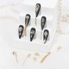 Gold Nail Charms Metal Luxury White Zircon Rhinestones for Nail Art Crystal Gems Jewelry Diamond Decoration - DIY for Girls Women (12 Pieces) view 2