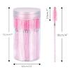 G2PLUS 100PCS Eyelash Brush, Ajustable Disposable Mascara Wands, Crystal Lash Spoolie, Eyebrow Spoolie Brush with Container for Makeup, Eyelash Extensions (Pink) view 2