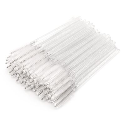 G2PLUS 100PCS Crystal Eyelash Brush, Disposable Mascara Wands, White Lash Spoolies Applicator Makeup Kits for Applying Mascara, Lash Extensions and Eyebrow Brush
