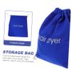 FOMIYES 1pc Hair Dryer Storage Bag Black Travel Bag Travel Toiletries Containers Cotton Makeup Bag Toiletry Bag Cosmetic Bag Hair Dryer Bag Drawstring Black Pouch Blue view 3