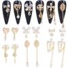 12Pcs Nail Charm Nail Art Metal Alloy Zircon Rhinestone for Nail Glitter Nail Crystal Gemstone Jewellery Nail Diamond Rhinestone Charm for Girl Woman Craft DIY Nail Art Decoration view 1