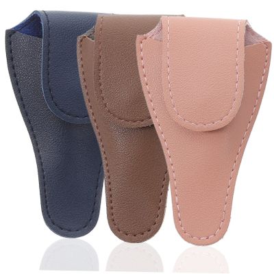 SEWOART 3pcs protective case for nail clippers nail trimmer pouch nail cuticle cover leather macrame supplies cuticle nipper cover plier holder for belt manicure pu crochet
