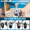 Electric Head Shaver for Bald Men, 6 in 1 Mens Electric Head Razor Bald Head Shaver Cordless Razor Men, IPX7 Wet/Dry Waterproof Men's Rotary with Head Shavers Kit LED Display Silver view 2