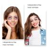 4th of July Temporary Tattoos Stickers Independence Day Face Tattoo 20 Sheets Flag Decals Eye Makeup Sticker Red Blue White USA Flag Star Stickers Patriotic Body Art Decoration Tattoo Stickers view 3