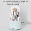 360 Degree Rotatable Makeup Brush Holder, Large Capacity Cosmetics Brush Storage Box with Transparent Dust Cover, Plastic Makeup Brush Holder Organizer for Home Beauty Salon view 3