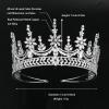 Luxury Cubic Zirconia Royal Queen Crown for Women Large Bridal Tiara for Prom Pageant Sweet 16 Quinceanera Birthday Princess Headpieces Wedding Hair Accessories (Gold) view 3