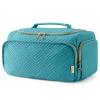 BAGSMART Travel Toiletry Bag, Large Wide-open Travel Bag for Toiletries, Makeup Cosmetic Travel Bag with Handle, Blue-Large view 1