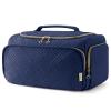 BAGSMART Travel Toiletry Bag, Large Wide-open Travel Bag for Toiletries, Makeup Cosmetic Travel Bag with Handle, Navy-Large view 1
