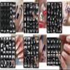 6Pcs Nail Art Stamping Templates Set with French Line Flowers Leaves Smiley Heart Design Art Stamping Kits DIY Printing Tools Fashion Art Decoration for Women and Girls view 2
