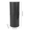 Black Makeup Brush Holder Organizer, Large Capacity Cosmetics Brushes Case with Reasonable Structure, Portable PU Cosmetic Brush Storage Bag for Travel, Keep Your Makeup Brush and Desktop Tidy view 2