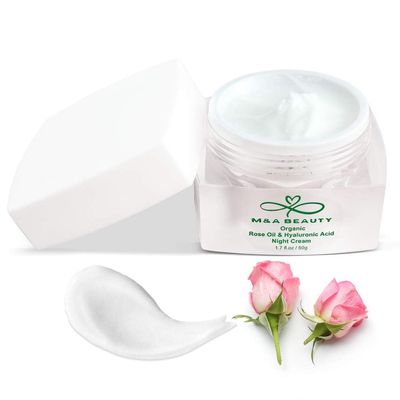 MA BEAUTY moisturizer 1.7 OZ Organic Rose Oil Night Cream With Vitamin E and hyaluronic acid