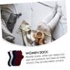FOMIYES 5pairs Women Gel Silicone Crack Socks Moisturizing Cotton Mid-Calf Socks for Foot Care Soft and Comfortable Random Colors view 2