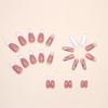 RikView Brand White Long Coffin Acrylic Press-on Nails, 24 PCS Ballerina Shaped, Glossy Finish, Full Well Tips, French Tips for Women and Girls view 2