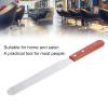 Metal Wax Spatula, Stainless Steel Wax Spatula Eyebrow Wax Metal Wax Spatula Straight Stainless Steel Body Wax Spatula With Wooden Handle For Hair Removal view 2
