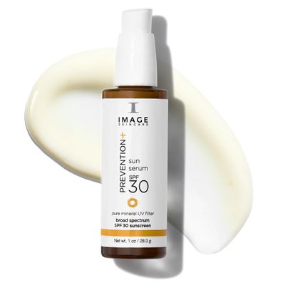 IMAGE Skincare, PREVENTION+ Sun Serum SPF 30 Mineral Sunscreen for Face, Non Comedogenic, Wear Under Makeup, Perfect Travel Size, 1.0 oz