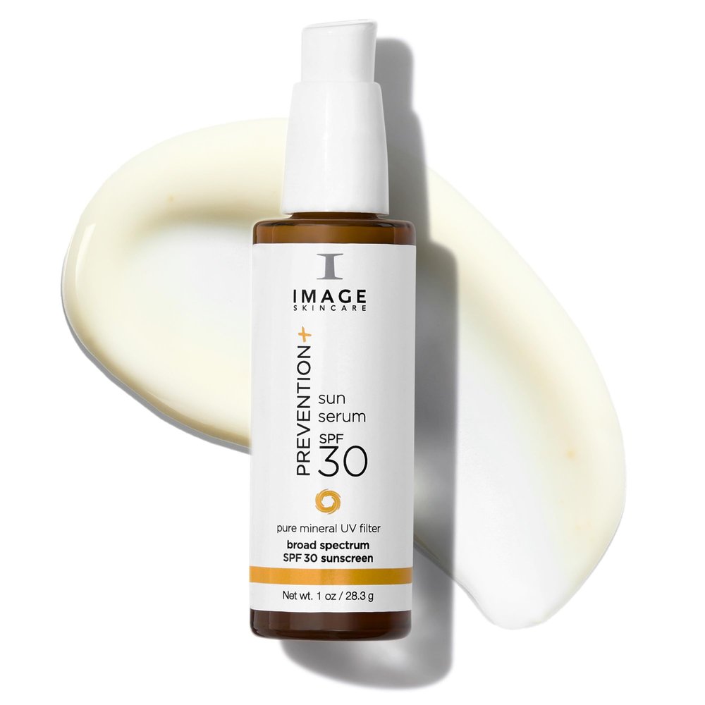 IMAGE Skincare, PREVENTION+ Sun Serum SPF 30 Mineral Sunscreen for Face, Non Comedogenic, Wear Under Makeup, Perfect Travel Size, 1.0 oz
