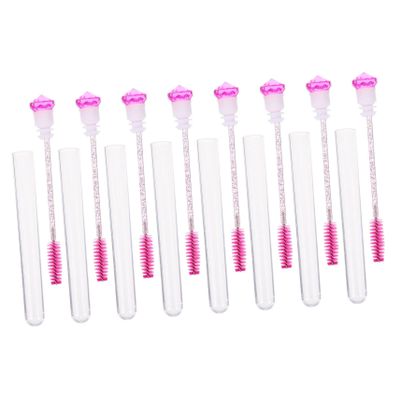 FOMIYES 8pcs Rhinestone Eyelash Brush Set Glamorous Makeup Applicators Comb for Lash Separation for Home Use and Diamond