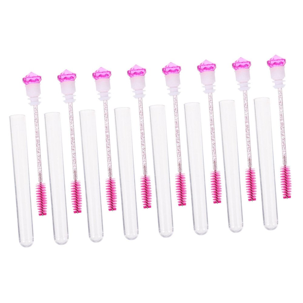 FOMIYES 8pcs Rhinestone Eyelash Brush Set Glamorous Makeup Applicators Comb for Lash Separation for Home Use and Diamond