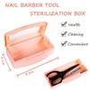 Gusnilo Sterilizer Box Nail Tool Disinfectant Jar Plastic Disinfectant Container Suitable for Nail Tools Hair Salons Beauty Centers and Manicure and Nail Equipment(Orange) view 2