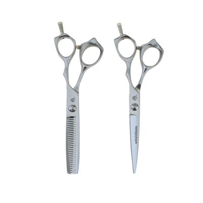 ATRIXU 6" Serrated Laser Wire Hair Scissors Japan Hair Cutting Shears with Small Teeth Hairdressing Scissors thinning Salon Barber kit (Color : 6011-Kit)