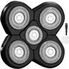 Universal 5 Blades Men's Electric Shaver Replacement Heads (5 Star series) for Head Shaver Universal replacement heads Wet and Dry (5 Blades, Black) view 1